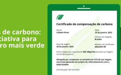Um comércio eletrônico que permite que seus viajantes compensem sua pegada de carbono